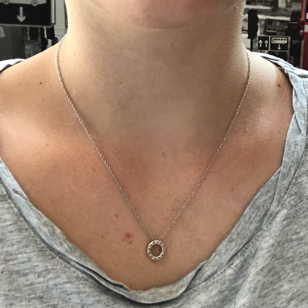 Diamond circle necklace
